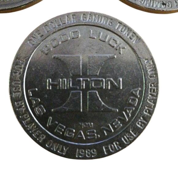 Lot of 3 Vintage 1980s Las Vegas Dollar Game Casino Tokens Collectible - Picture 3 of 9